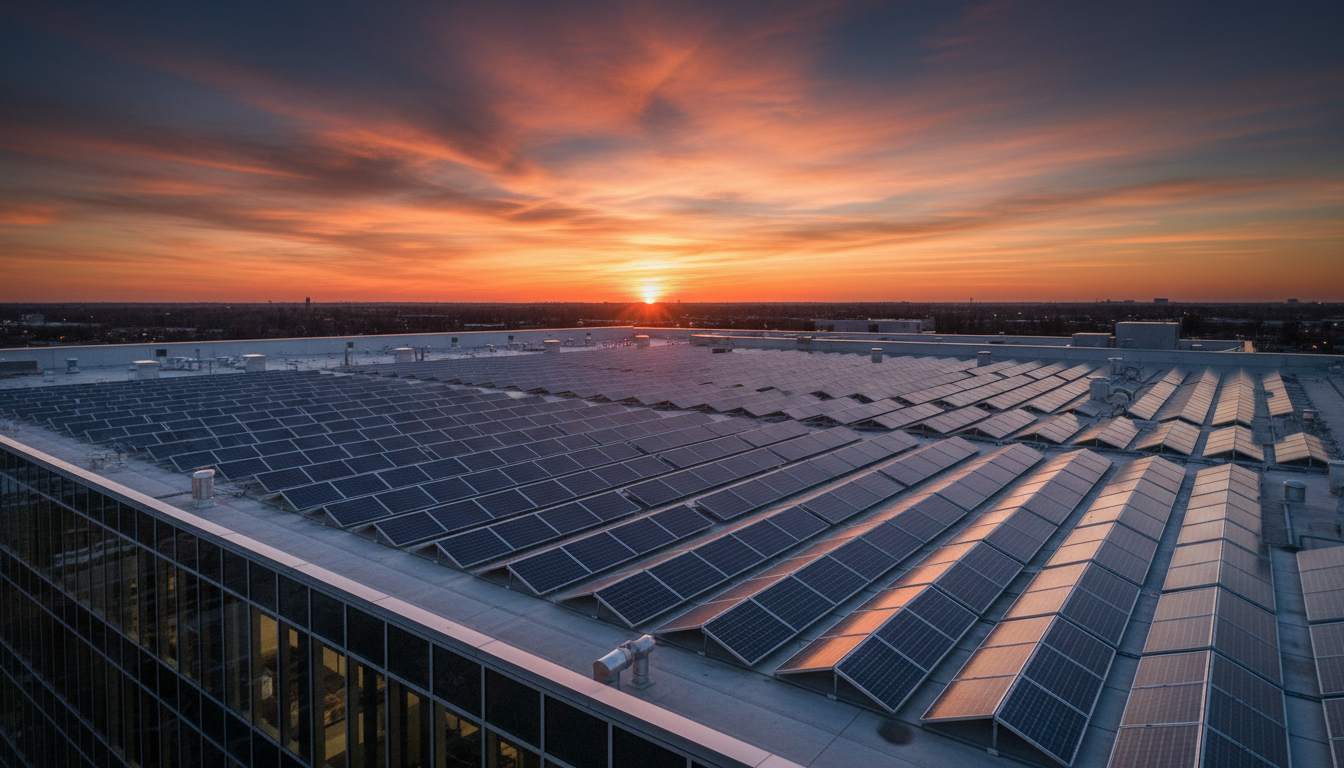 Commercial solar installation