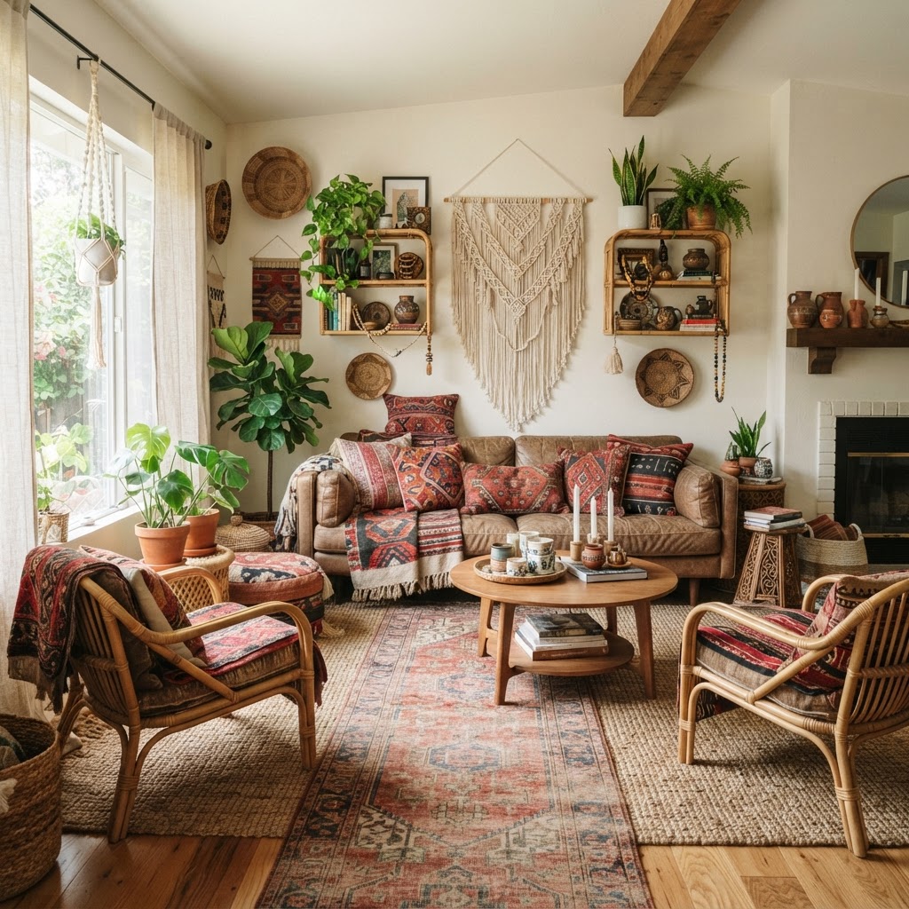 Bohemian (Boho) living room