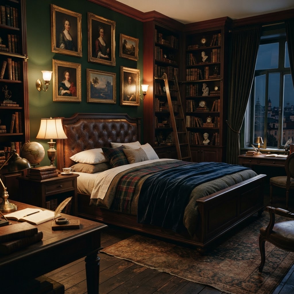 Dark Academia bedroom