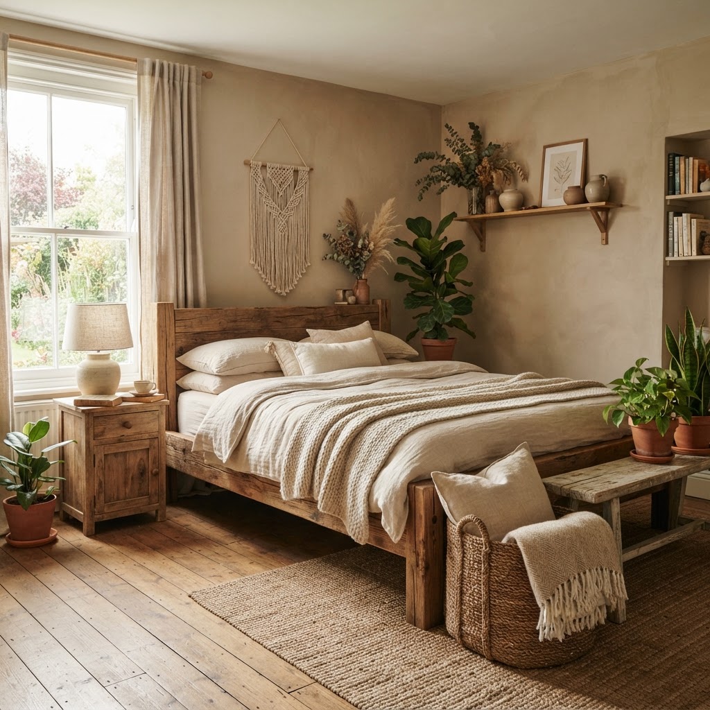 Warm Organic Rustic bedroom