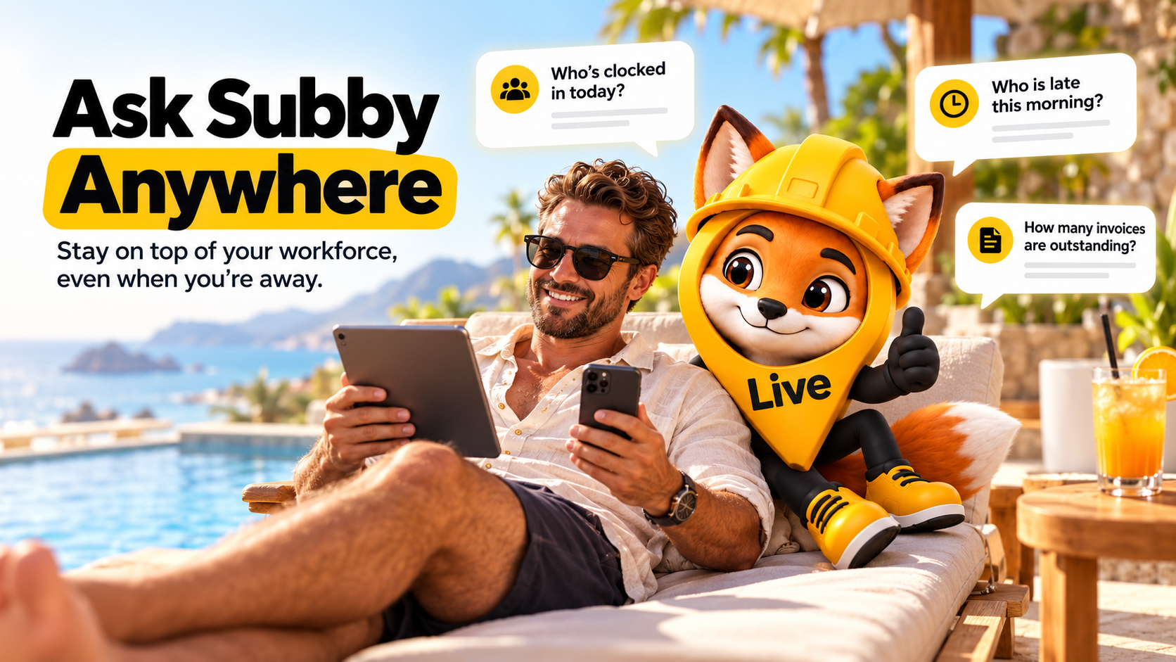 Ask SubbyLive - check staff, jobs and invoices on the move