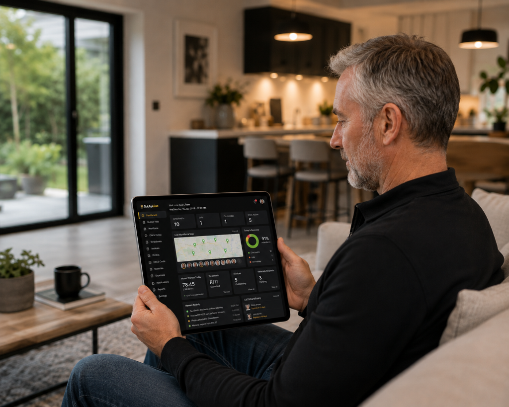 SubbyLive dashboard on tablet