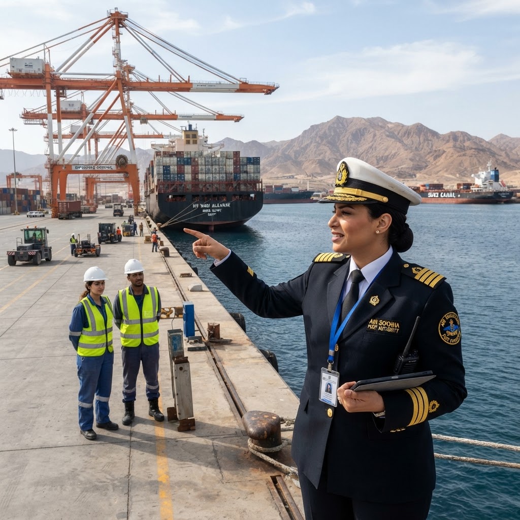 First Female Harbour Master at Ain Sokhna