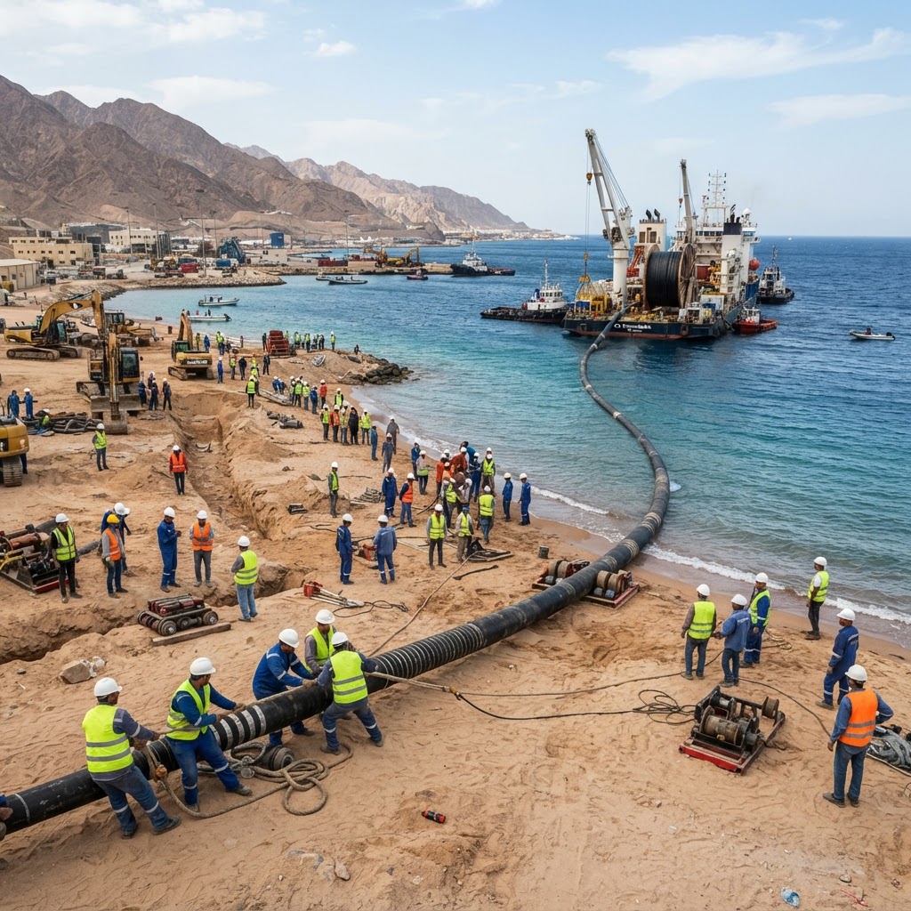 Subsea Cable Landing at Ain Sokhna Strengthens East Med Links