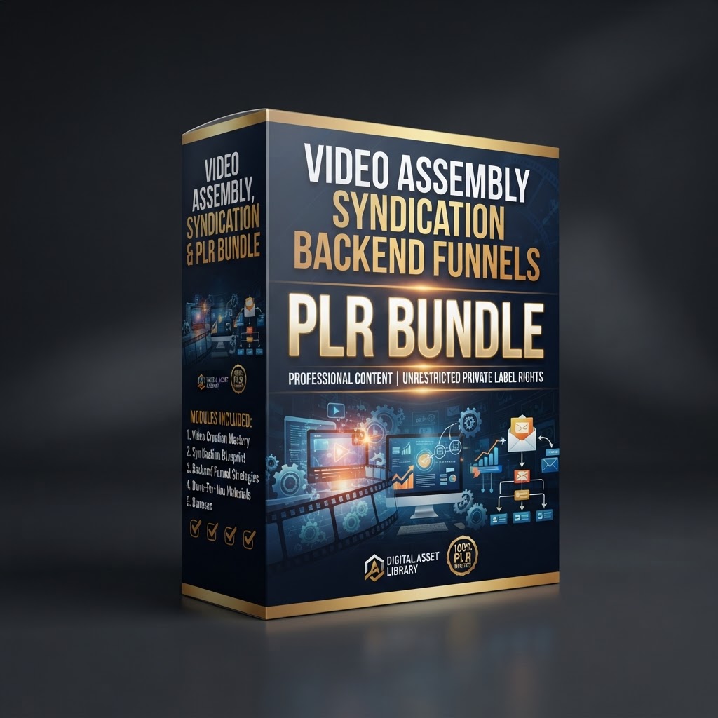 Video Assembly, Syndication & Backend Funnels  PLR Bundle