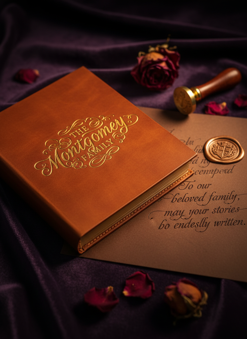 Personalized leather journal preview