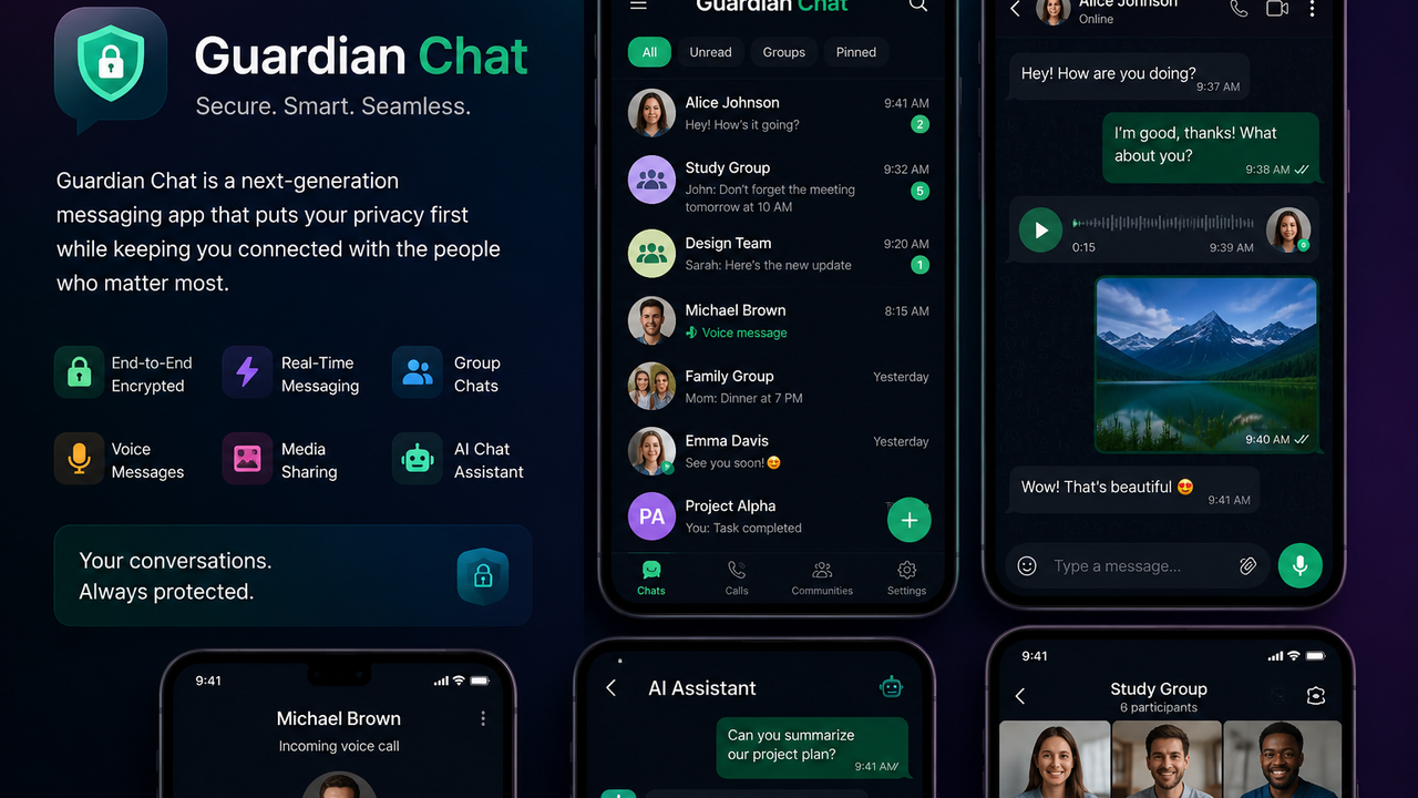 GUARDIAN CHAT template preview