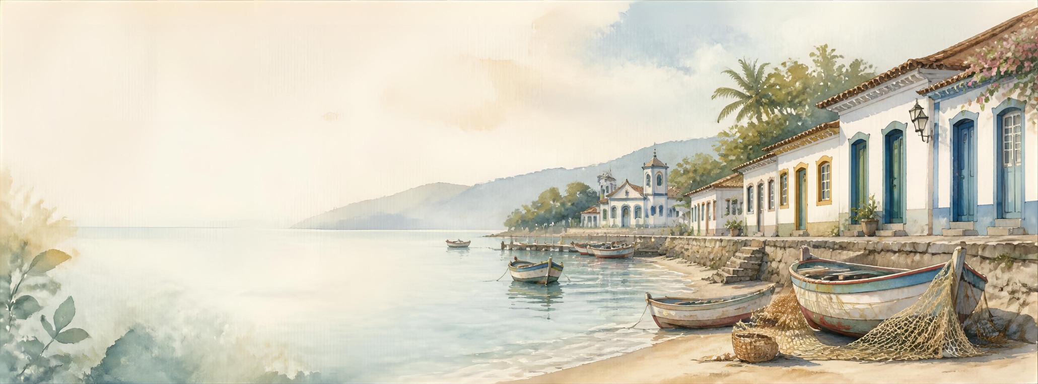 Vila costeira do Sul da Ilha