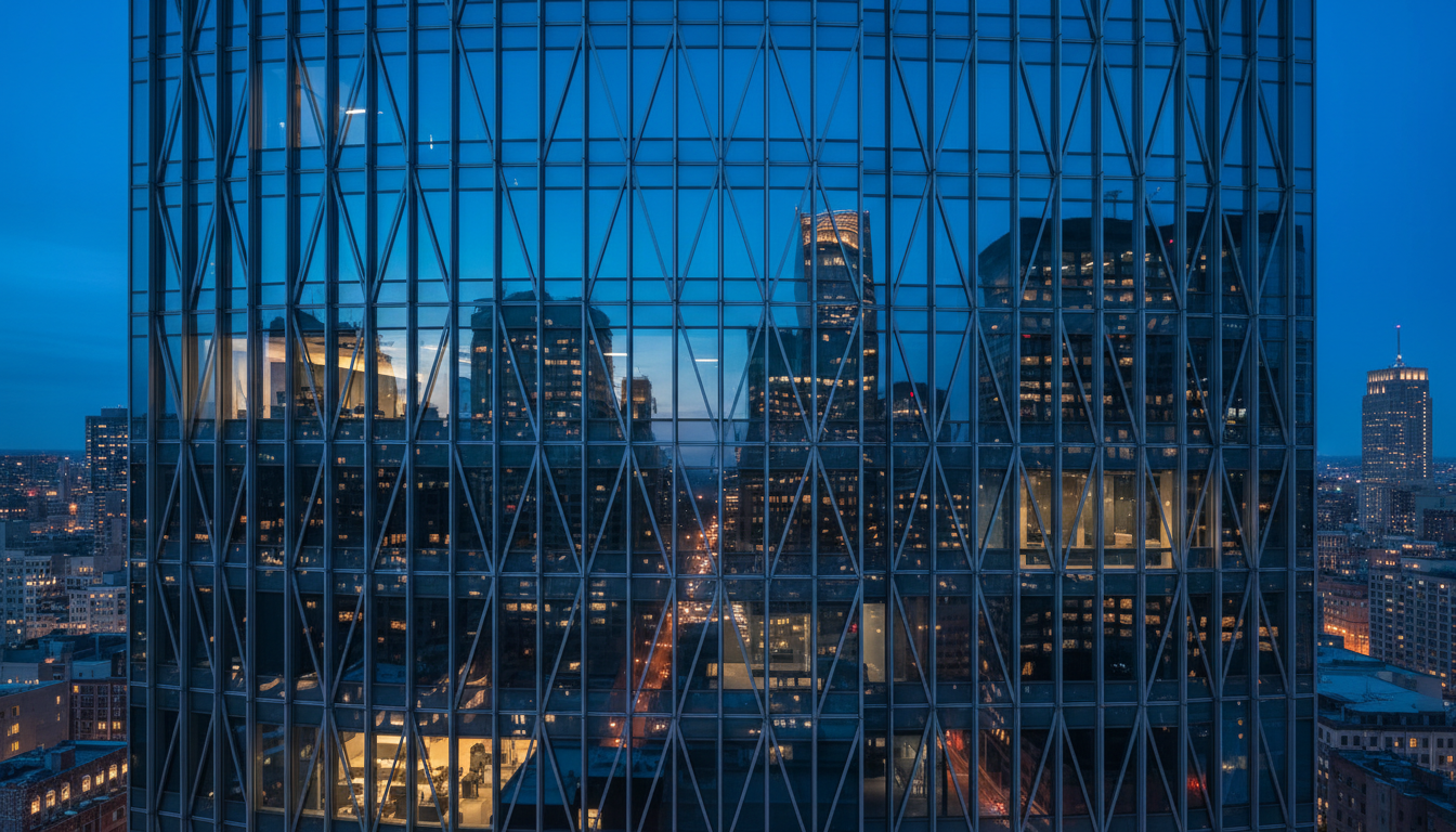 Modern architecture at dusk