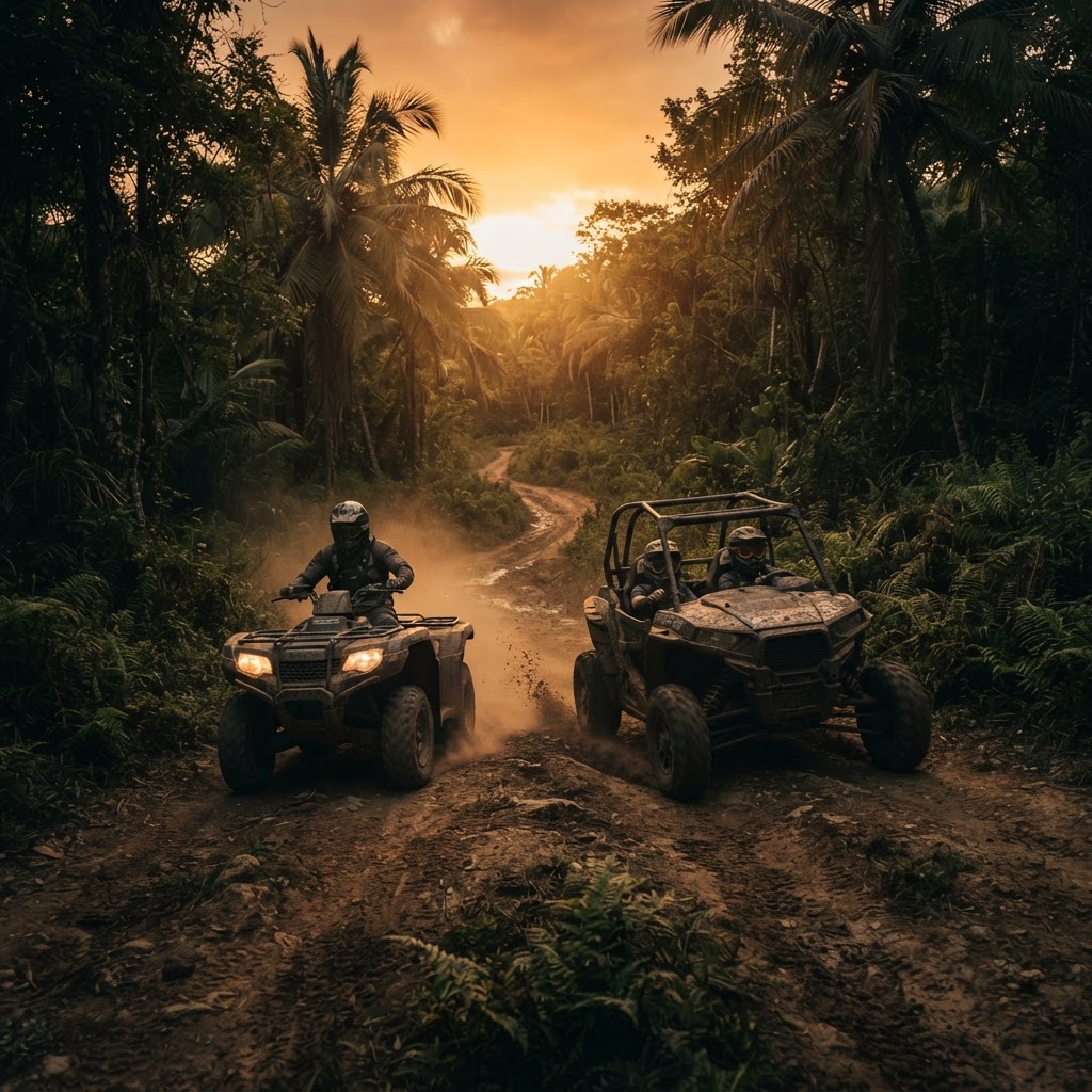 ATV off-road Punta Cana at sunset