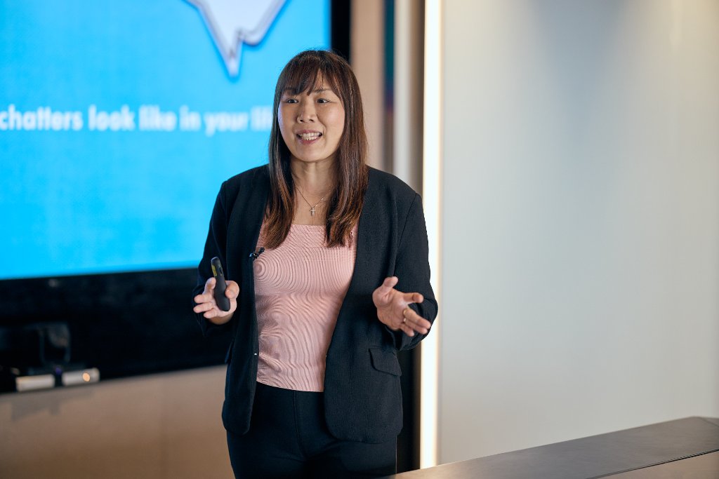 Kelly Kan engaging with participants