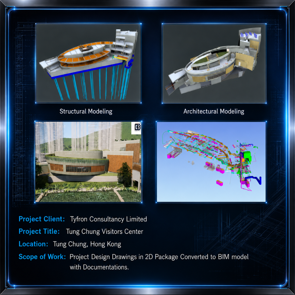 Tung Chung Visitors Center — structural, architectural and MEP BIM models