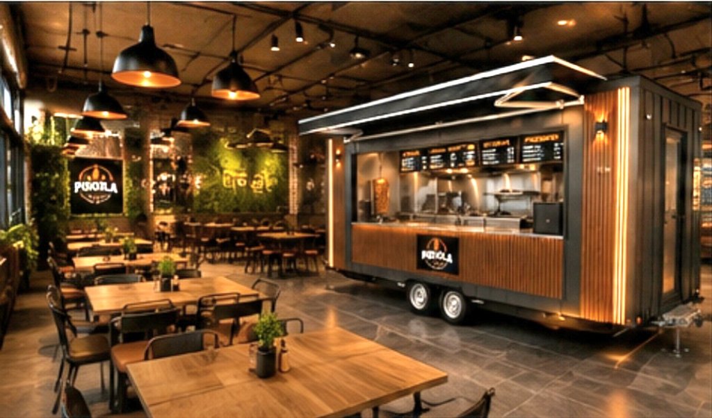 PIDOLA unit integrated into indoor restaurant