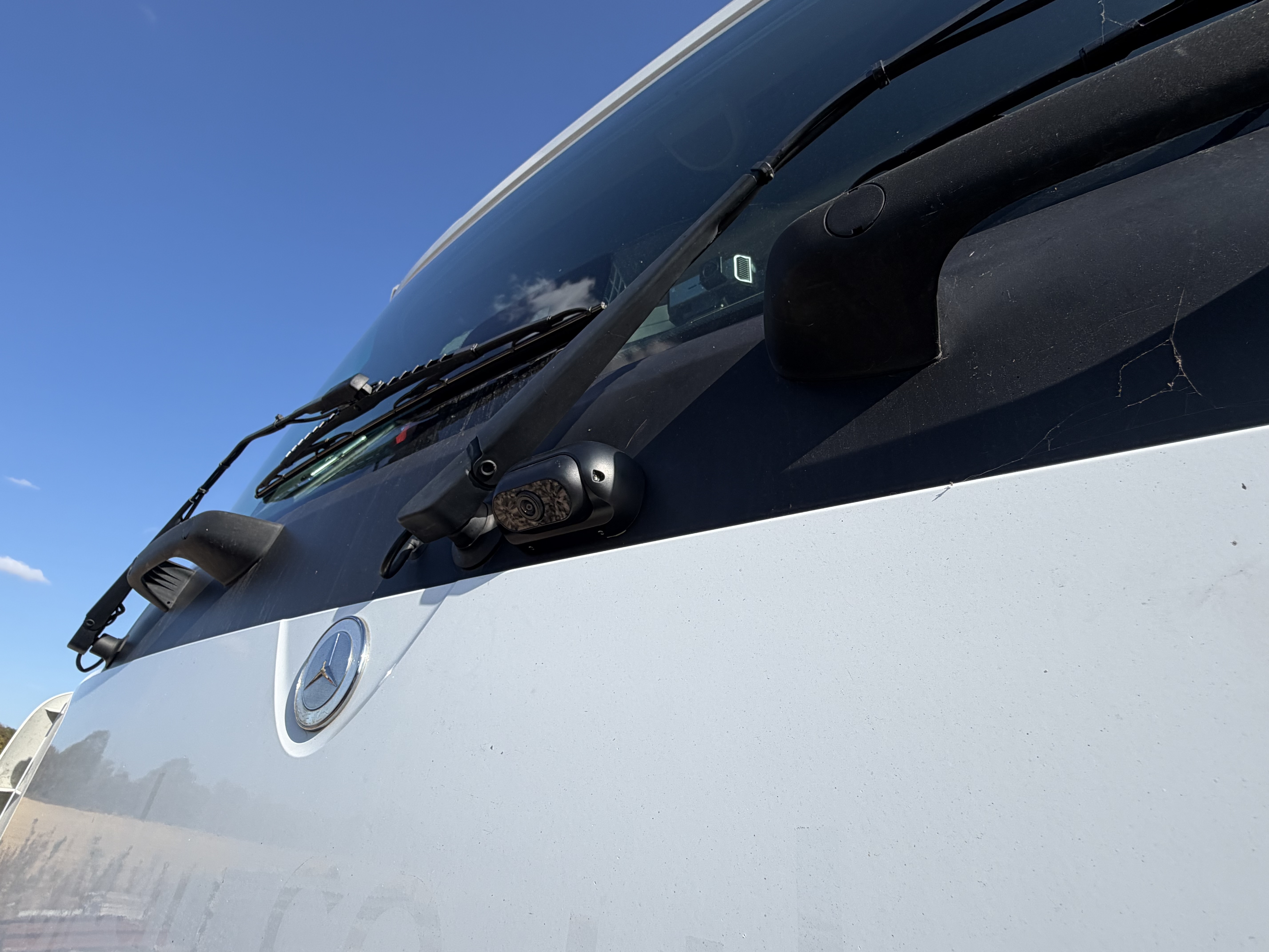 DVS PSS front detection camera installed on Mercedes Actros HGV