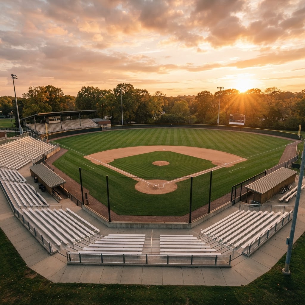 Georgia Southern Club Baseball stadium at golden hour