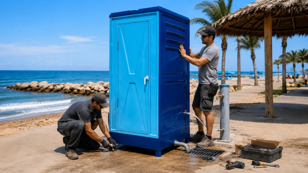 Cabine de douche pour plage en Algérie