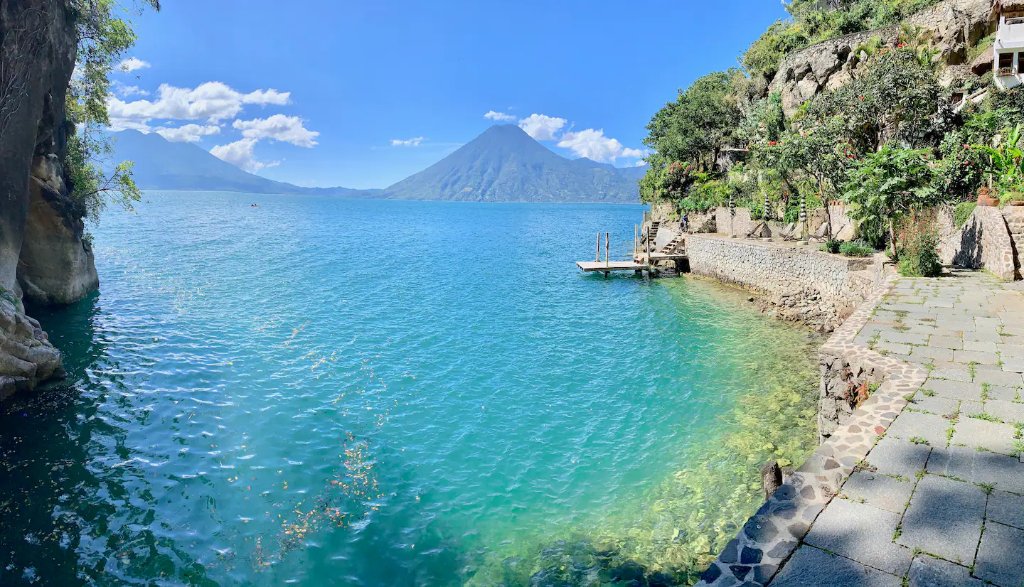 Lake Atitlán and volcano