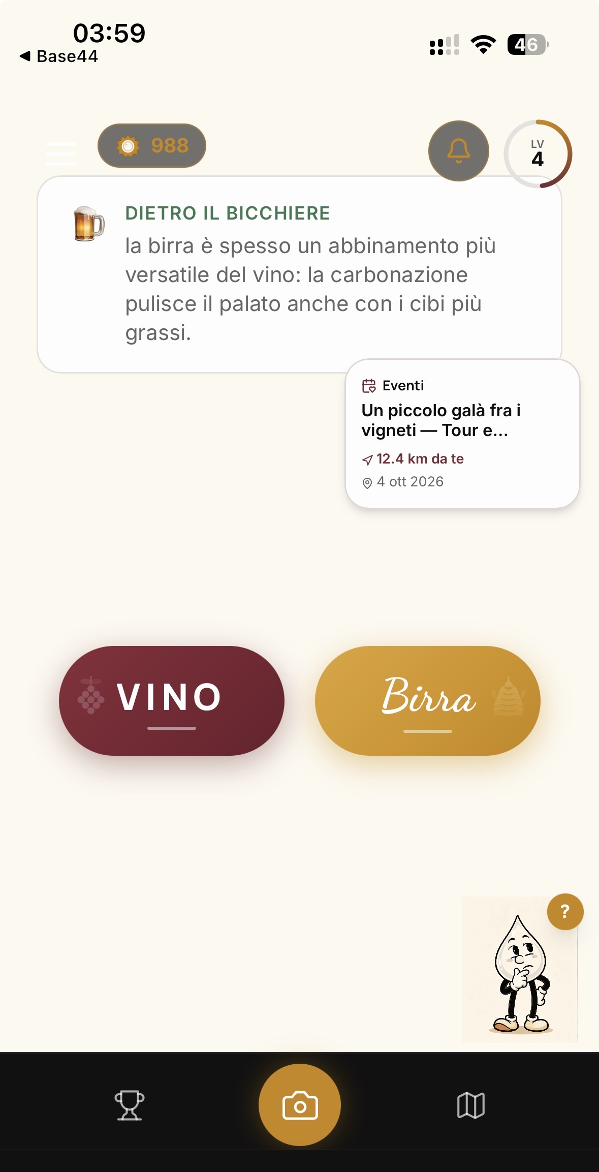 Vino o Birra — La tua home