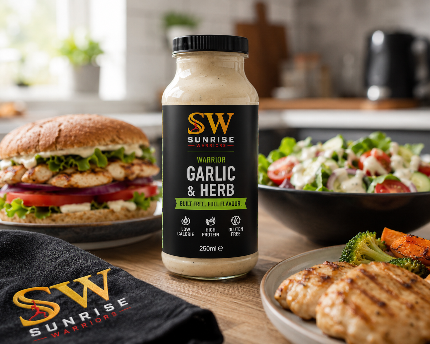 Warrior Sauces with fresh food