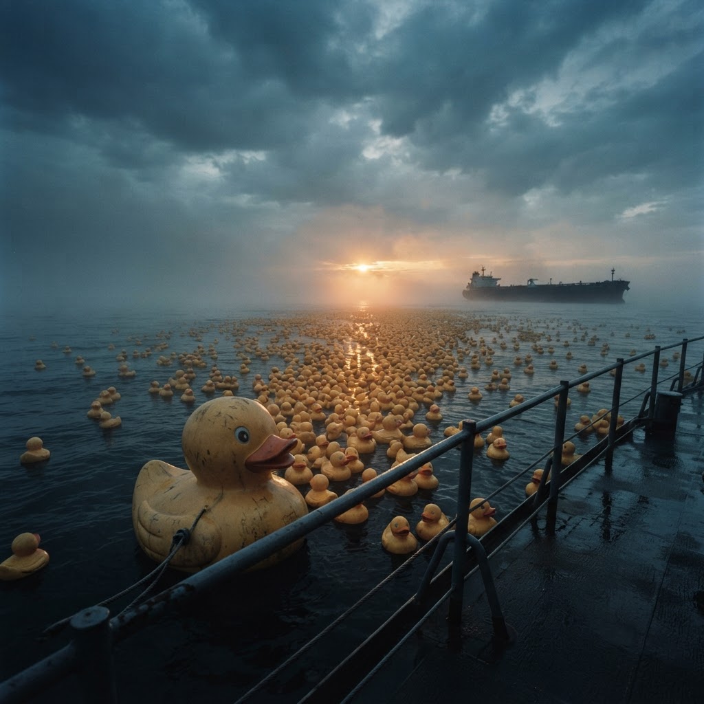 GLOBAL CRISIS: World's Largest Rubber Duck Fleet Blockades Strait of Hormuz, Demands Respect