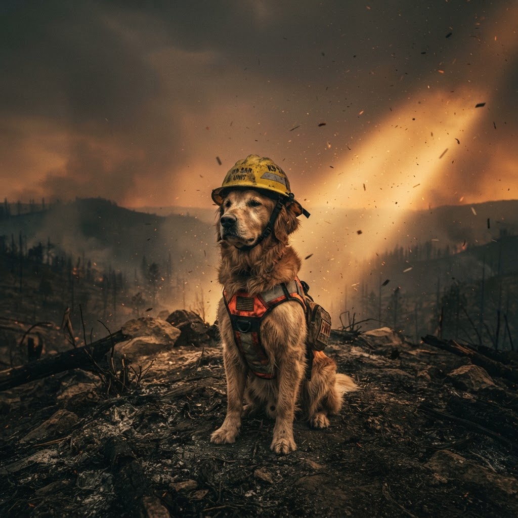 NATION'S 30,000 WILDFIRE FIGHTERS QUIETLY REPLACED BY VERY MOTIVATED GOLDEN RETRIEVERS