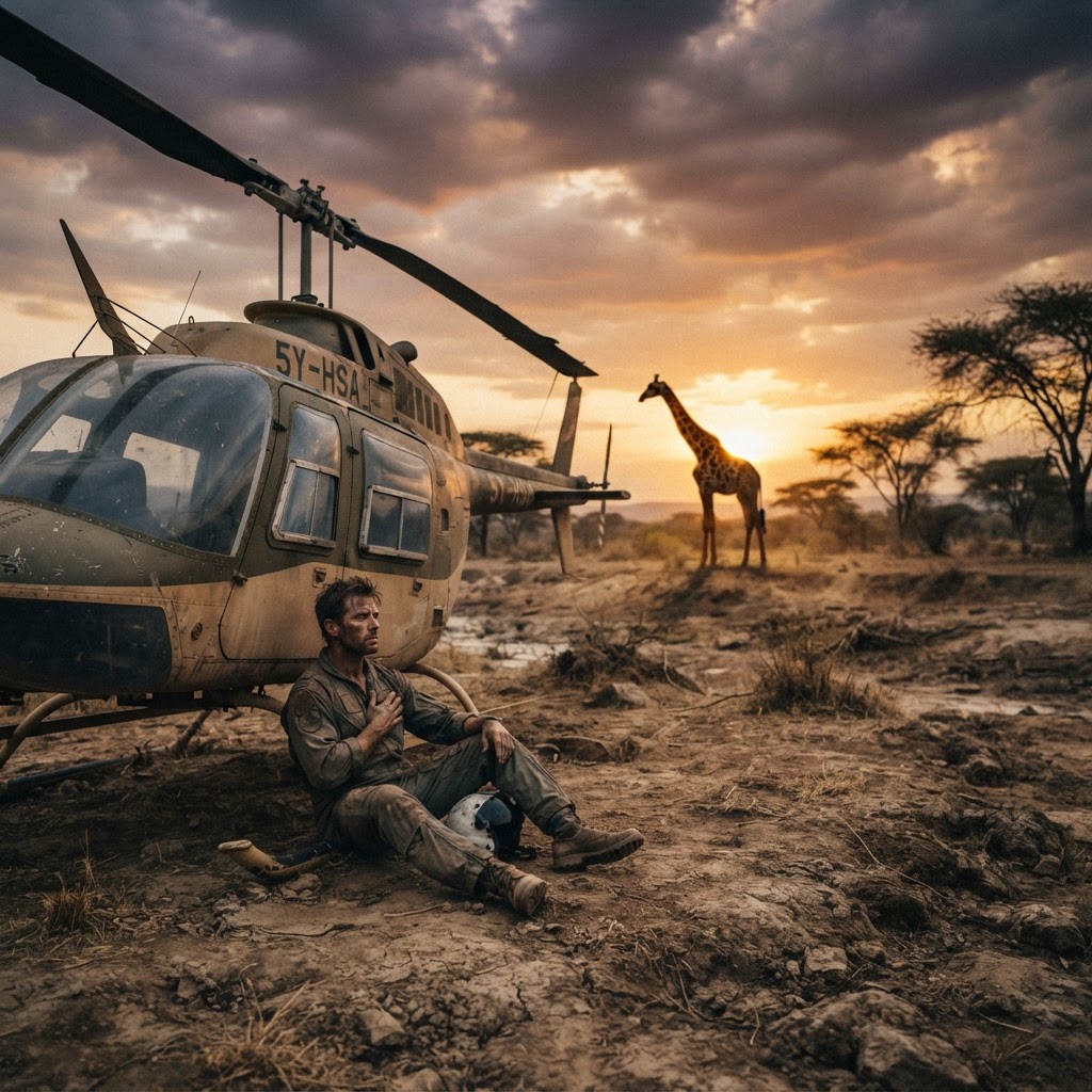 Kenya Safari Helicopter Forced To Land After Pilot Distracted By 'Absolute Unit' Giraffe For Fourth Consecutive Hour