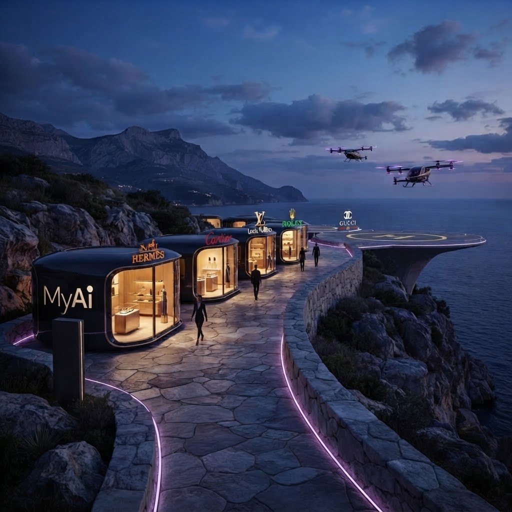 MyAi ultra-luxury retail pod promenade