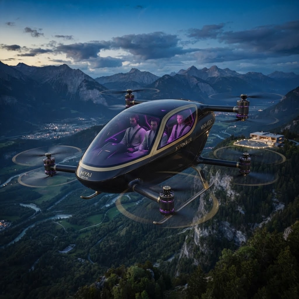 MyAi Æro Kit eVTOL in flight