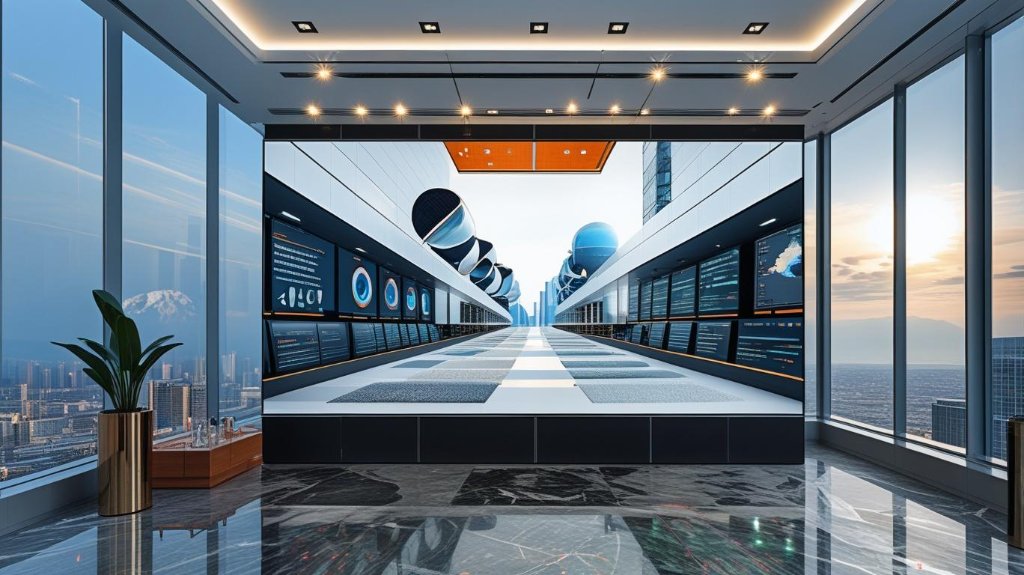 MyAi nVizion immersive full-wall display in a luxury interior