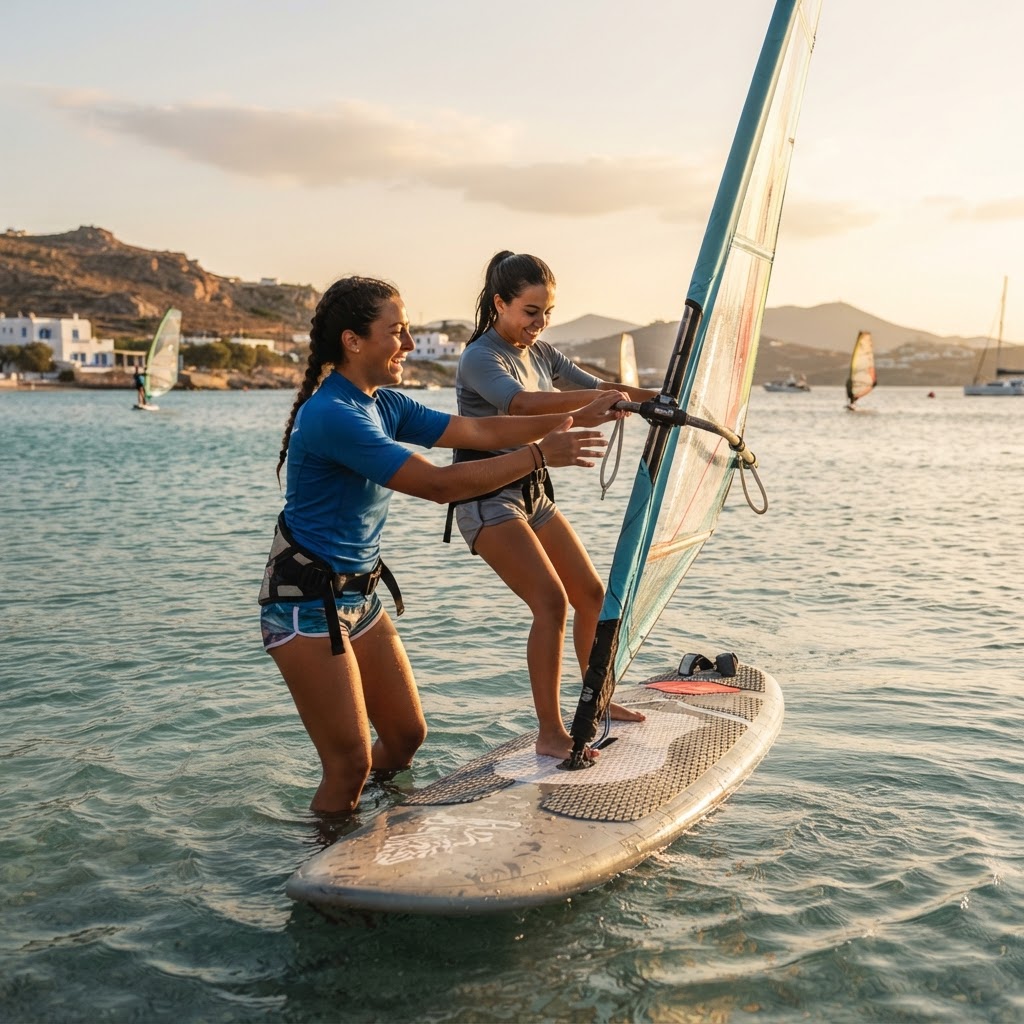 Το πρώτο μάθημα windsurfing: τι να περιμένετε