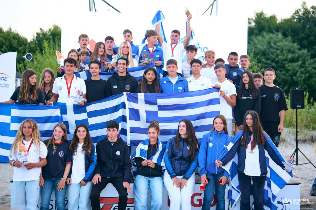 Οι Έλληνες αθλητές Techno 293 στην απονομή του Ευρωπαϊκού Πρωταθλήματος στο Σόποτ