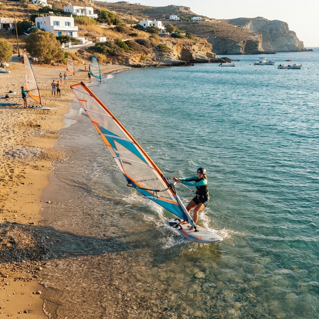 Beach start: The first big step for a windsurfer