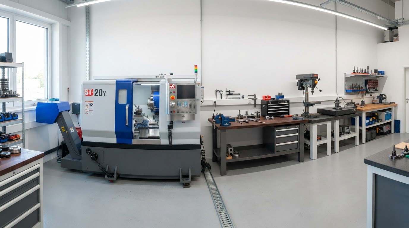 Roscoff engineering workshop floor