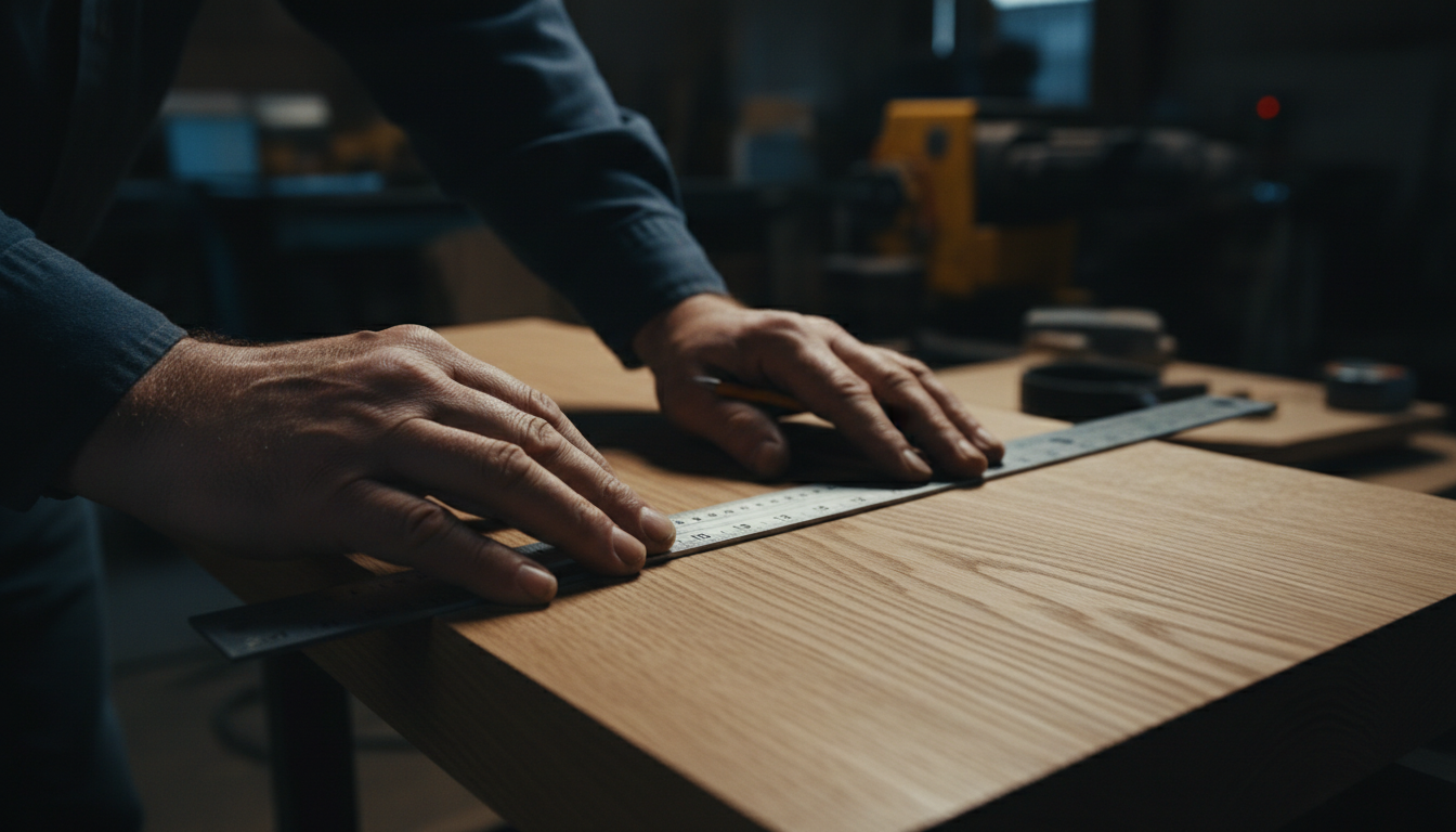Handwerker bei präziser Arbeit