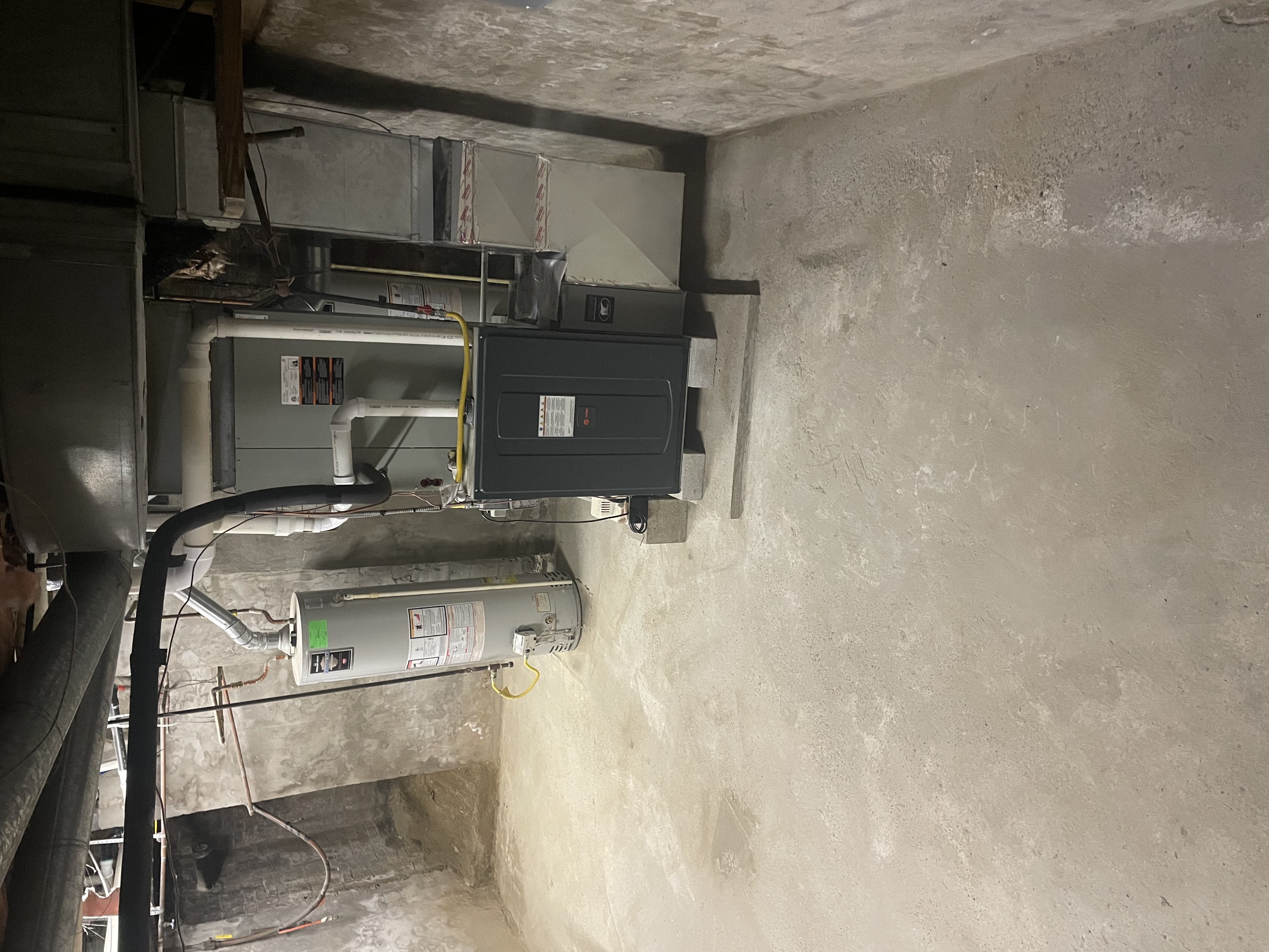 Clean basement utility area after cleanout
