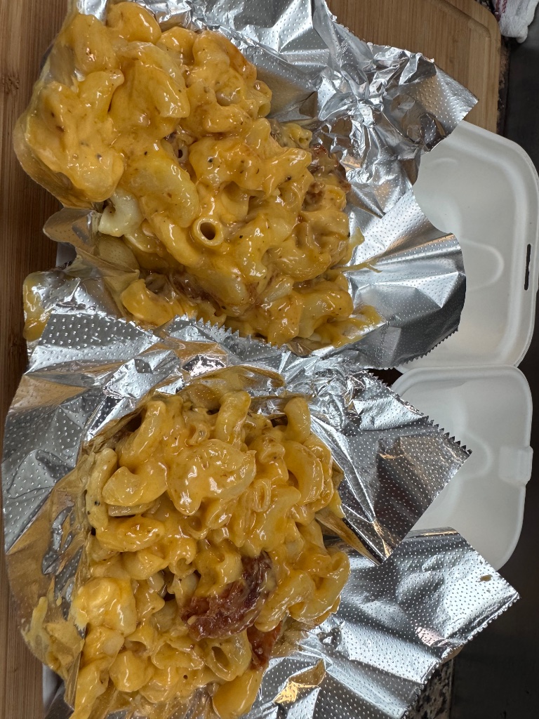 Mac and cheese portions