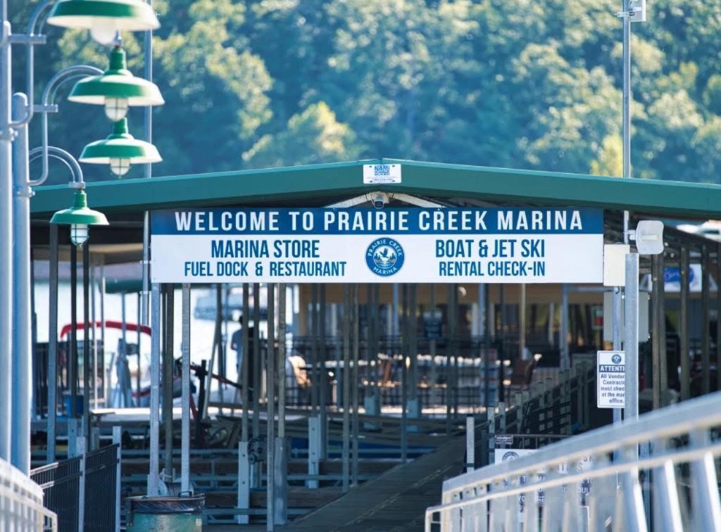 Prairie Creek Marina entrance