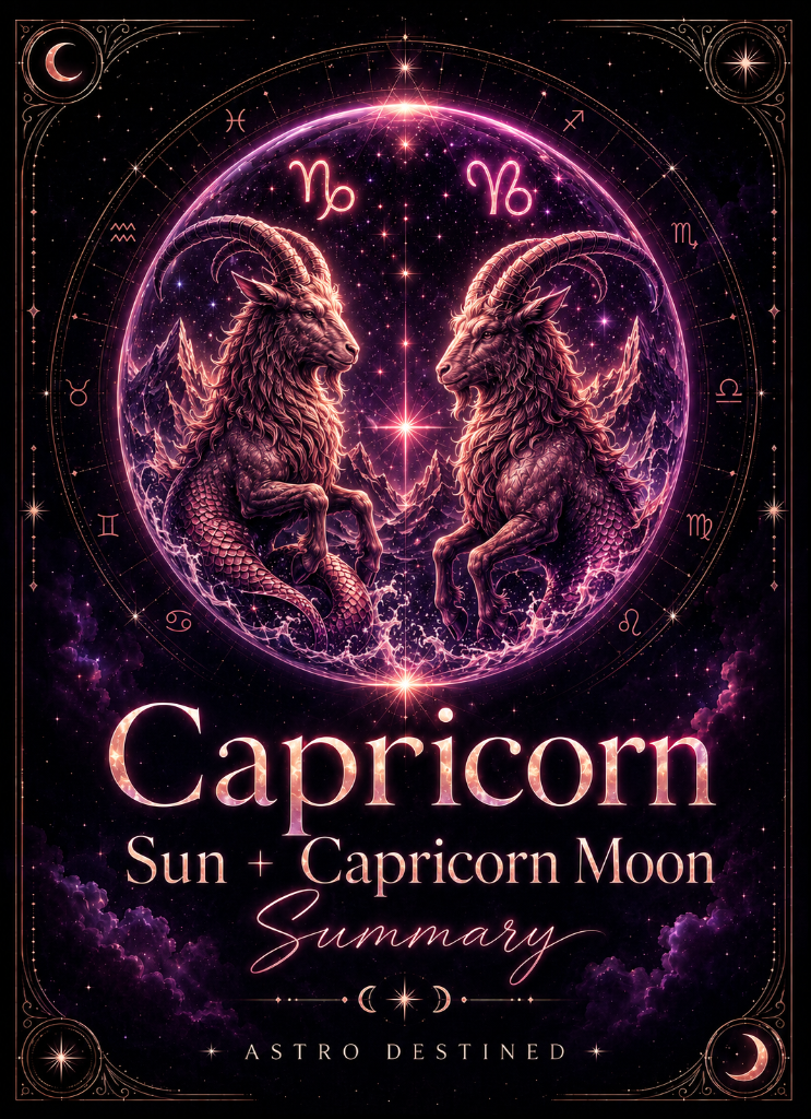 Capricorn Sun Capricorn Moon