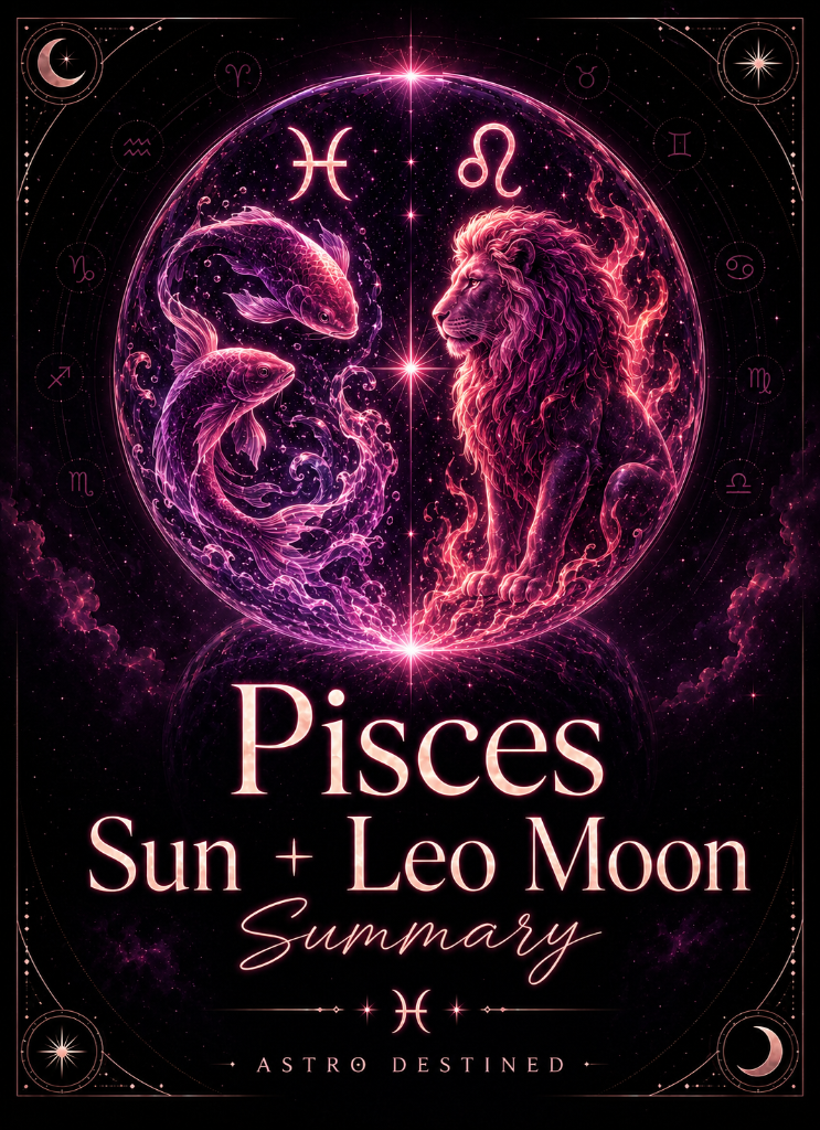Pisces Sun Leo Moon