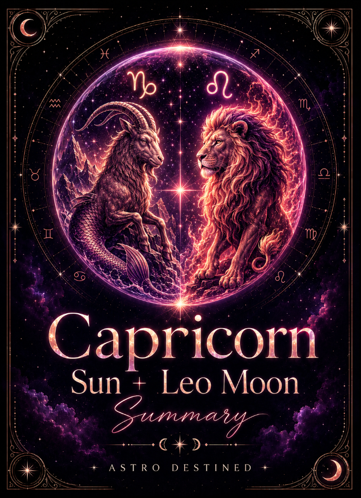 Capricorn Sun Leo Moon