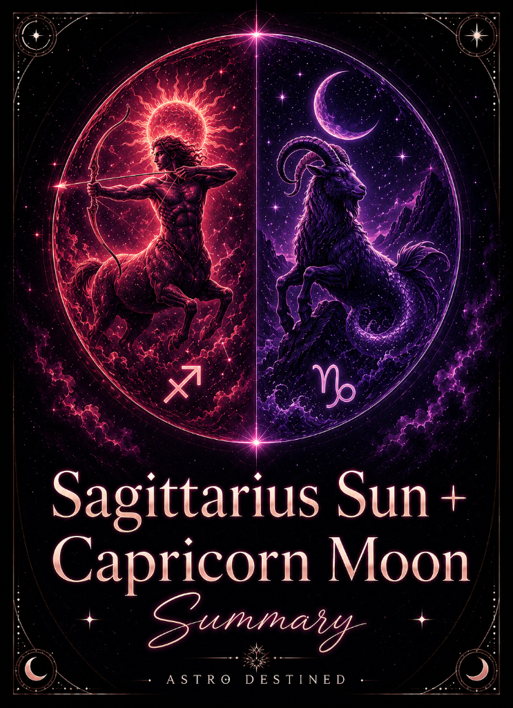 Sagittarius Sun Capricorn Moon