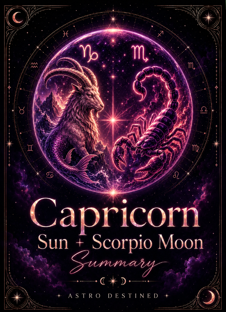 Capricorn Sun Scorpio Moon