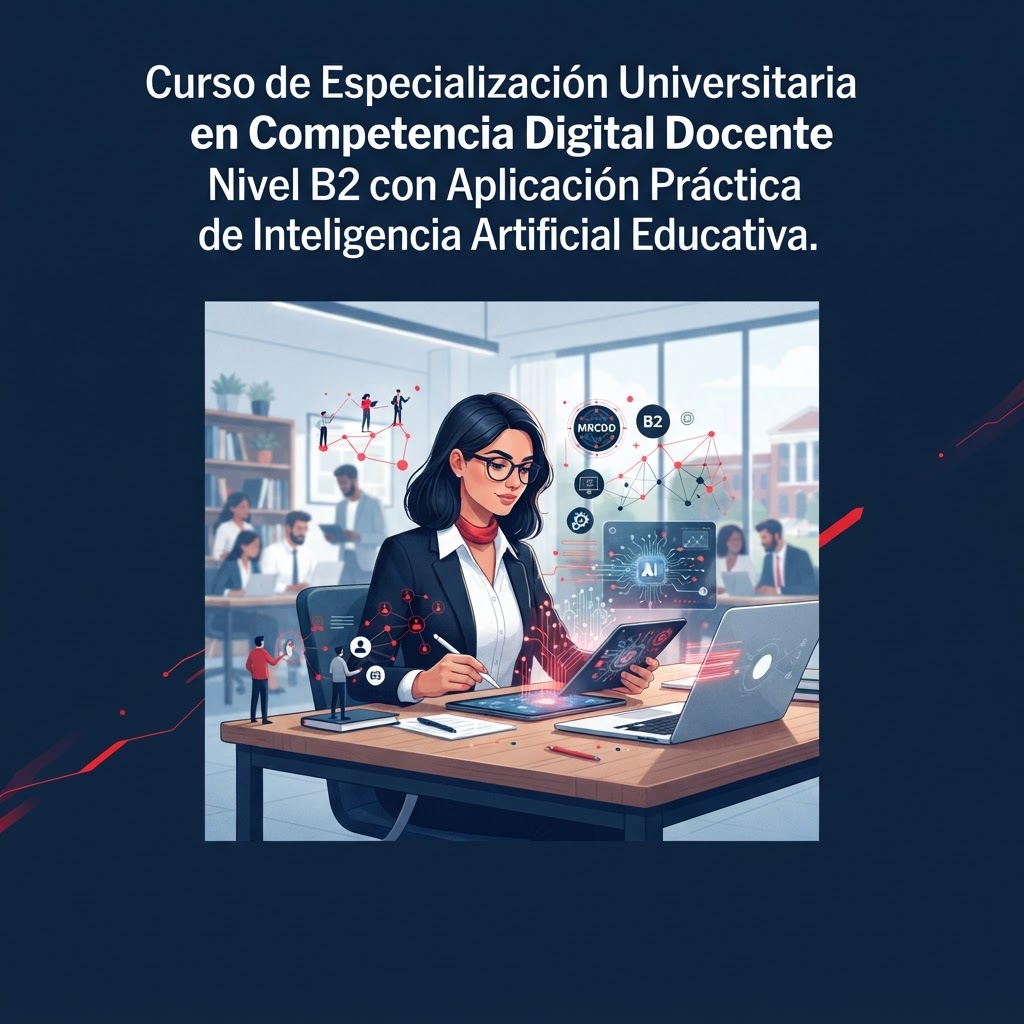 Curso de Especialización Universitaria en Competencia Digital Docente Nivel B2 con Aplicación Práctica de Inteligencia Artificial Educativa