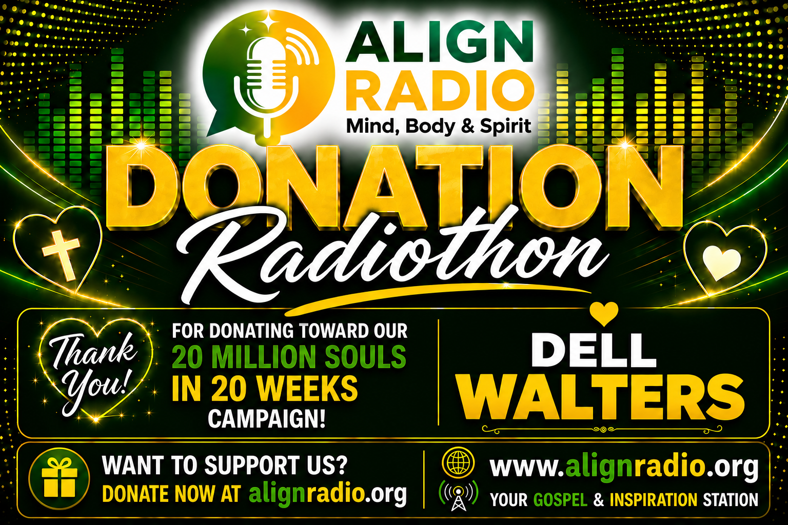 Dell Walters — Align Radio Donation Radiothon Donor Badge