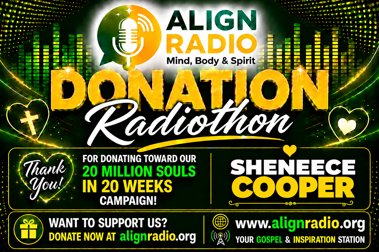 Sheneece Cooper — Align Radio Donation Radiothon Donor Badge