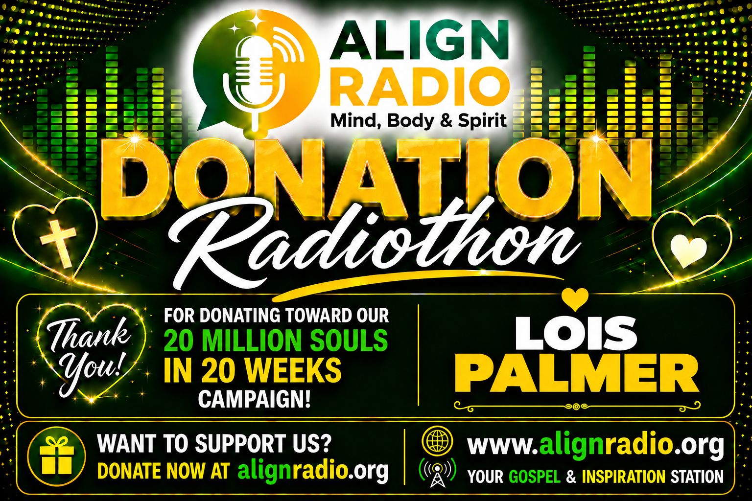 Lois Palmer — Align Radio Donation Radiothon Donor Badge