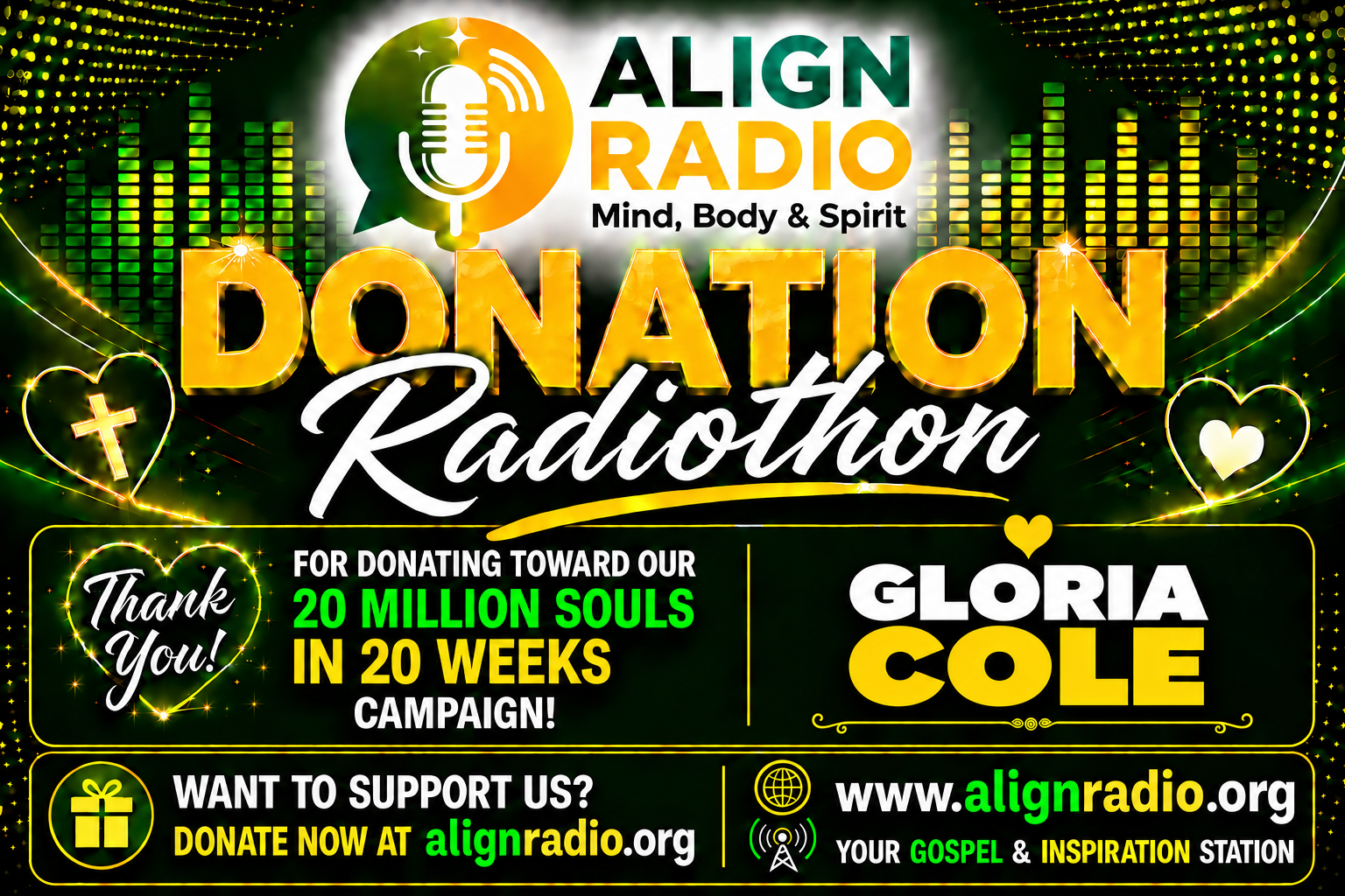 Gloria Cole — Align Radio Donation Radiothon Donor Badge