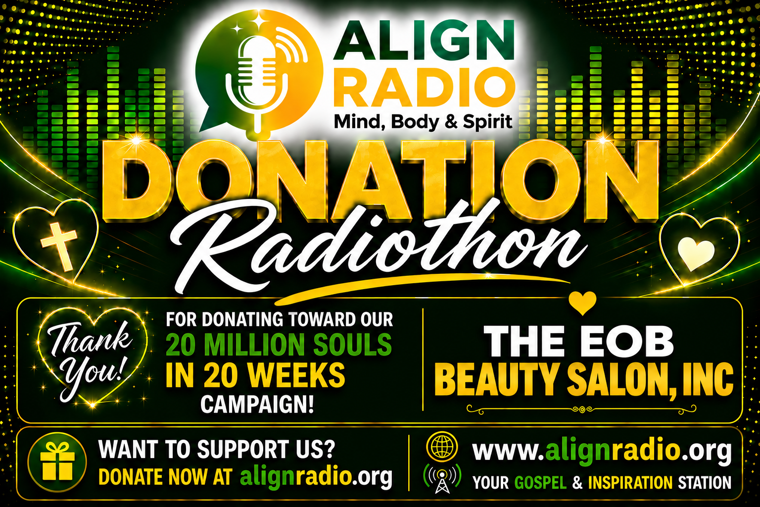 The EOB Beauty Salon, Inc — Align Radio Donation Radiothon Donor Badge
