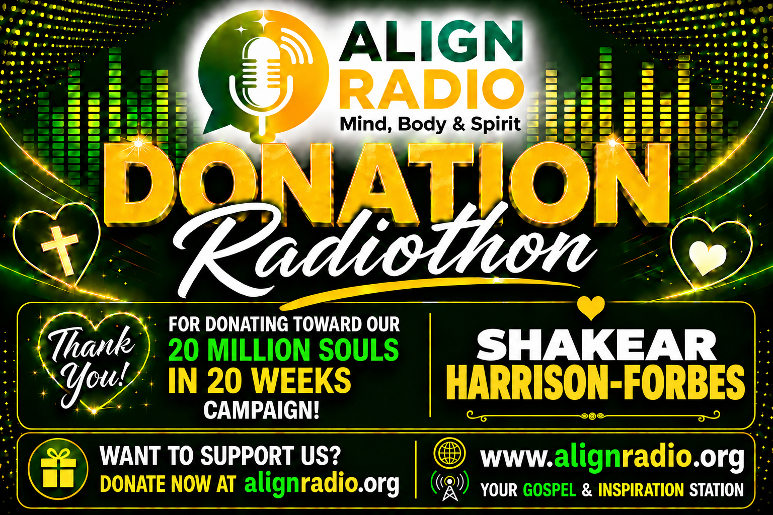 Shakear Harrison-Forbes — Align Radio Donation Radiothon Donor Badge