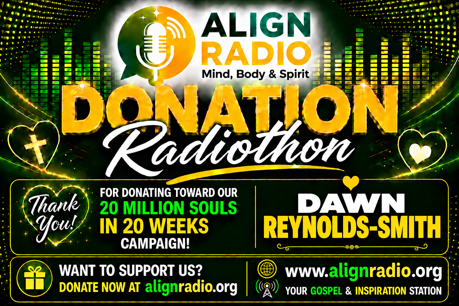Dawn Reynolds-Smith — Align Radio Donation Radiothon Donor Badge